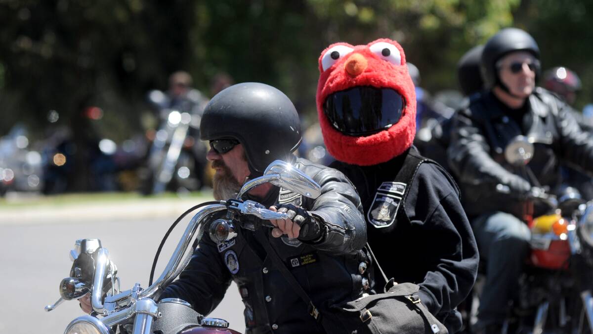 FUN RAISING: Bikers get all warm and fuzzy on the Bendigo Motorcycle Toy Run. Picture: JODIE DONNELLAN