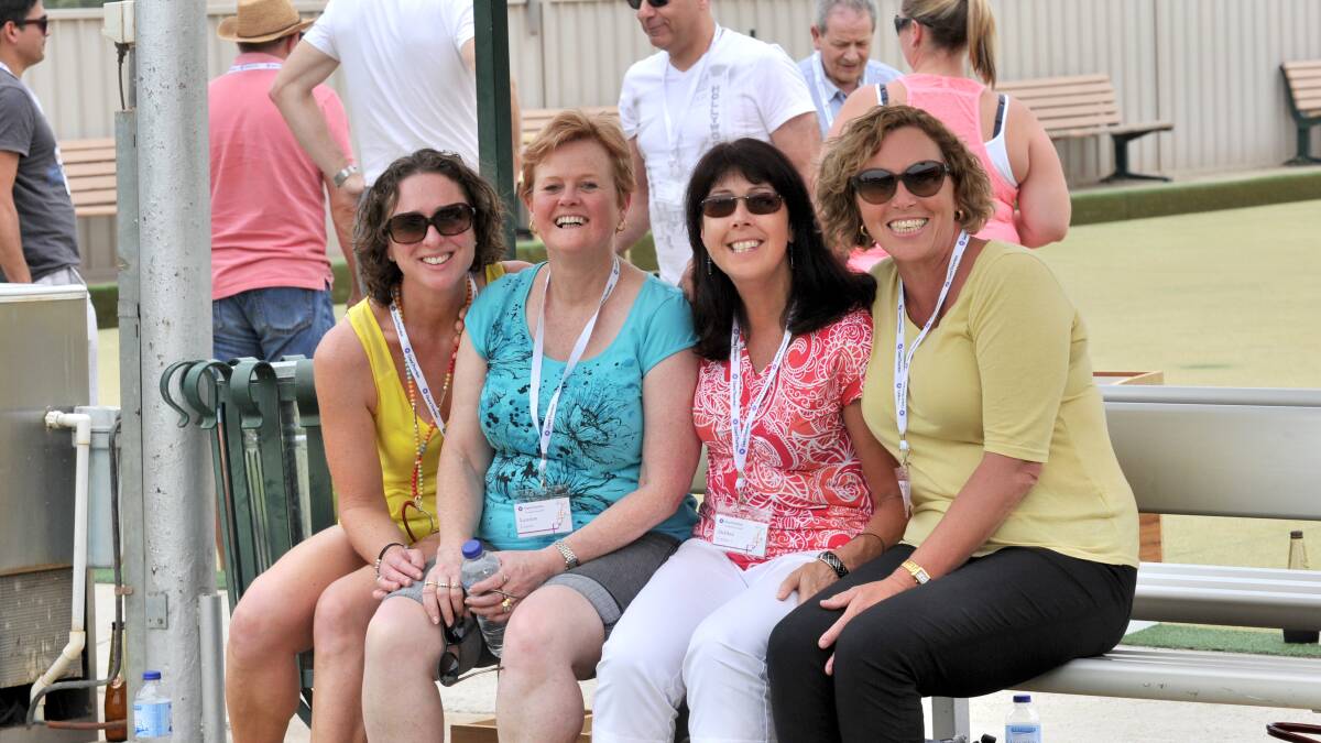 Grant Thornton accountants conference- Lawn bowls at Bendigo East lawn bowling club. Debbie Cameron, Leanne Lucas, Debbie Smith and Cathy Doulgeris. 

Picture: JODIE DONNELLAN 