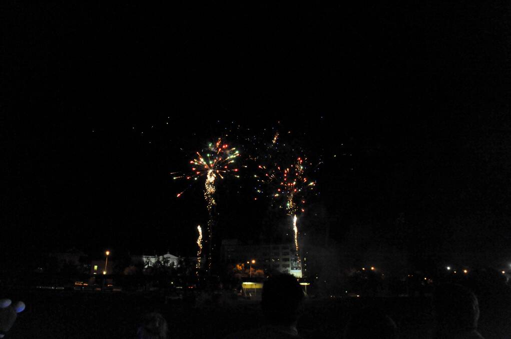 Fireworks at the Tom Flood Sports Centre.