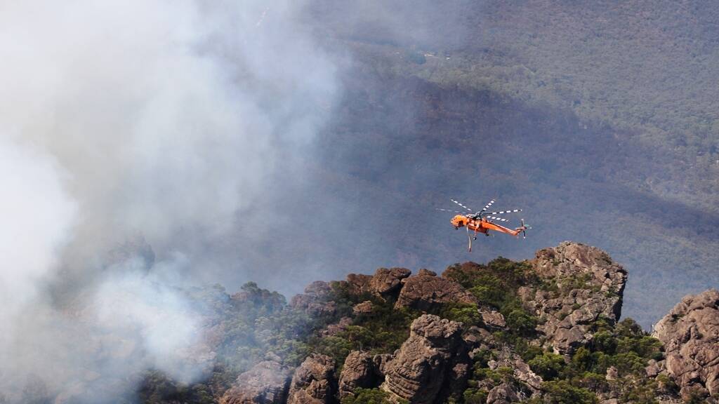 ACTION: A fire bomber in action. Picture courtesy: CFA
