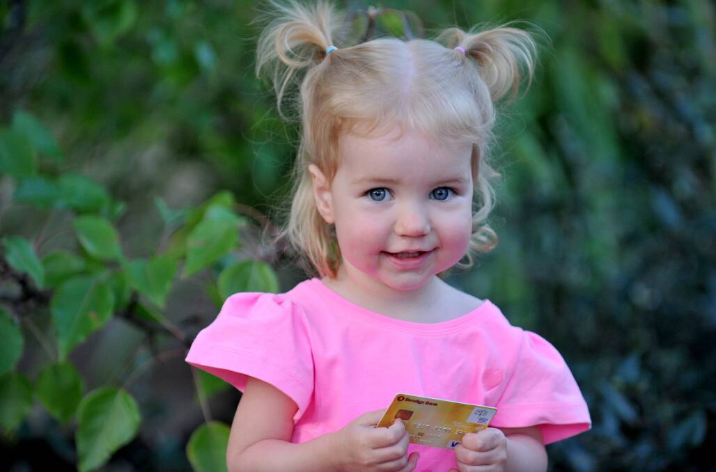 Little Peggy Piper, 2 - daughter of Jacinta Allan, and her husband, Yorick Piper. Picture: JODIE DONNELLAN 