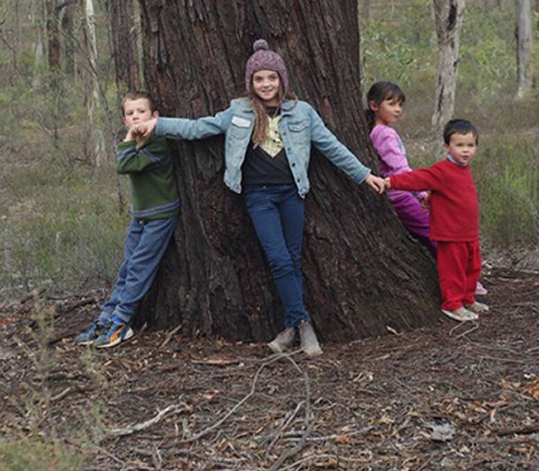 PROTECTORS: Grandchildren of Bendigo Family Nature Club members. Picture: RODNEY ORR