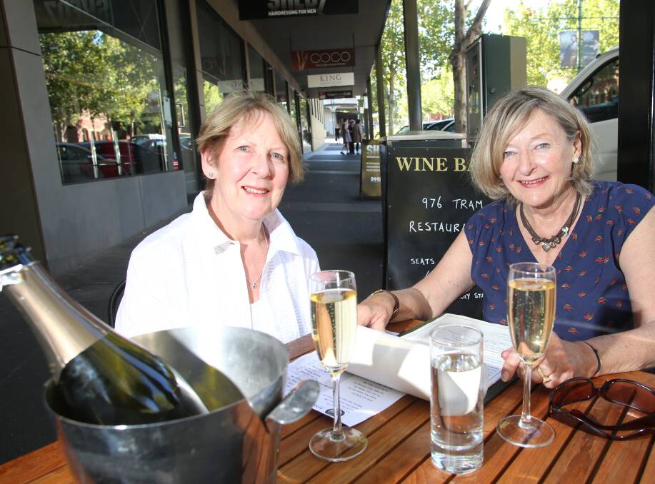 Janet Thomson and Shirley Griffin at the Wine Bank on View. Photo: GLENN DANIELS