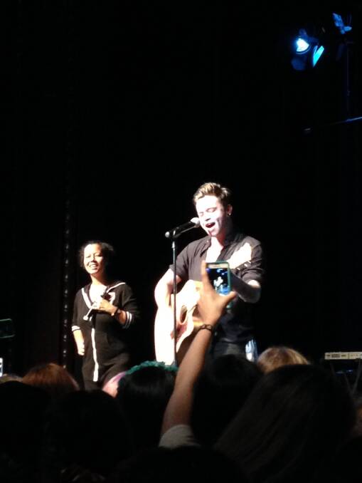 Ashley Fritsch sent through this photograph of Reece Mastin on stage in Bendigo.
