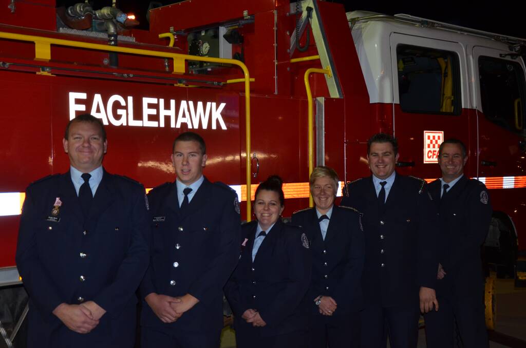 RECOGNISED: Members of the Eaglehawk Fire Brigade. Picture: CONTRIBUTED