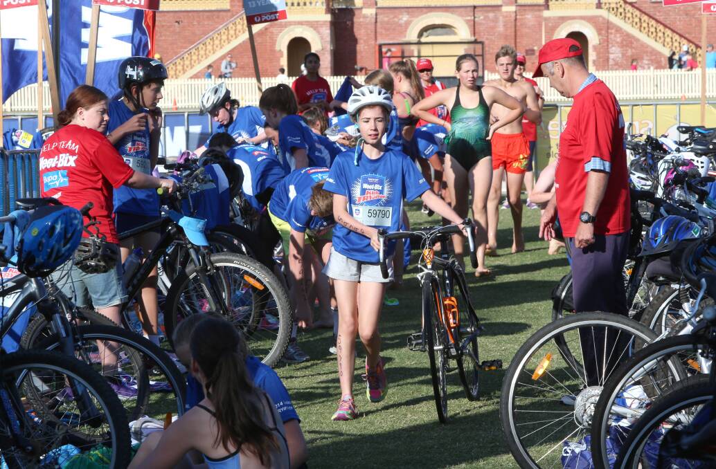 11-15 year olds at transition.
Emily Heisler heads off to ride.