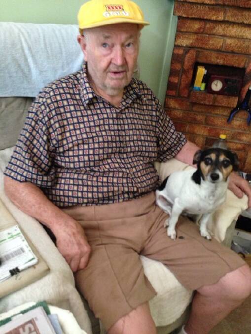 Bill Davis of Koondrook with his adored dog, Mandy, captured by KATHY MAHER. 
