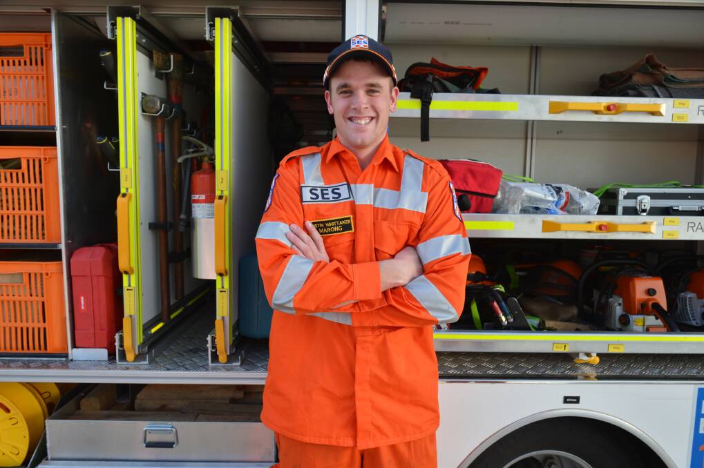 Volunteer with Marong SES, Justin Whittaker.