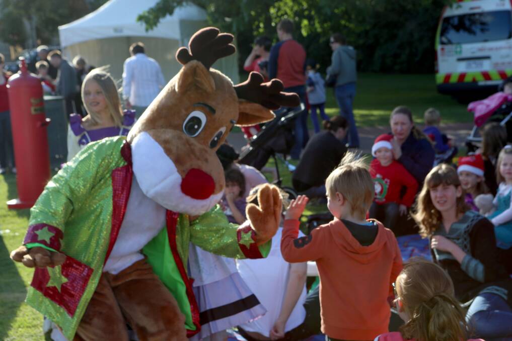 Rudolph scoring a high-five. Picture: LIZ FLEMING