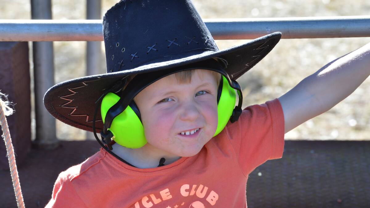 Four-year-old Jackson Jones enjoys the Victorian Speed Boat Club (VSBC) holding the annual Lake Eppalock Gold Cup race meeting at Derinnal. Pictures: PETER WEAVING