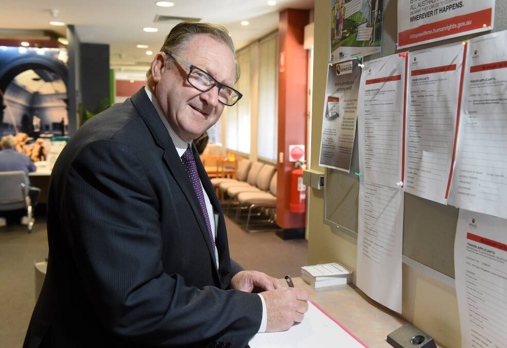 SUPPORT: Mayor Barry Lyons signs the condolence book. Picture: EMMA-JAYNE SCHENK 