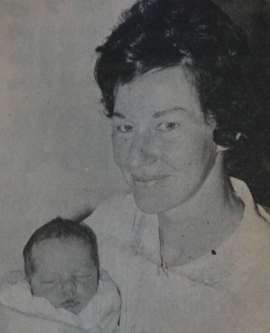 Mrs Stan Kelly of Golden Square with Melinda Jane who was born on October 8 and weighed 5lb 15ozs.