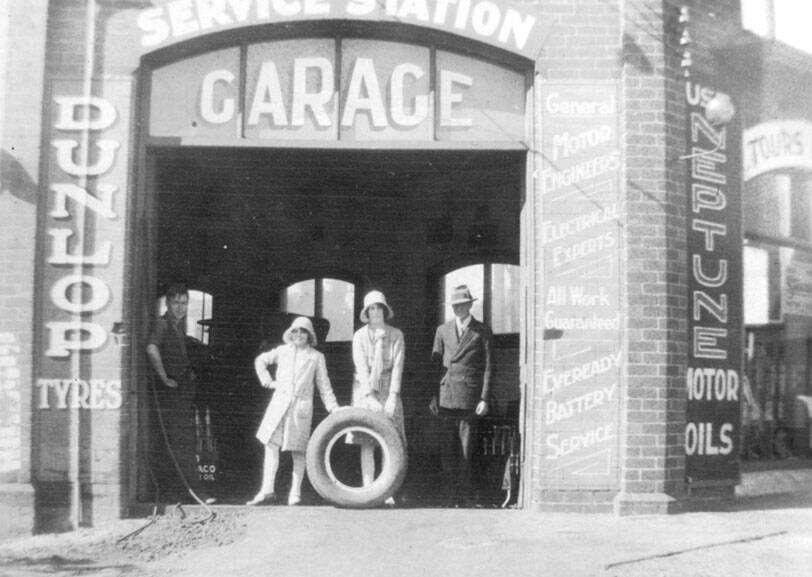 Service station and garage