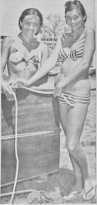 Mrs Virginia Gould of South Melbourne and Miss Lesley Wood of St Kilda were keenly interested in the Yacht Regatta on Lake Eppalock.