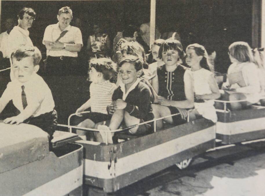 The Special School fair held at Kangaroo Flat had some enthusiastic miniature train passengers.