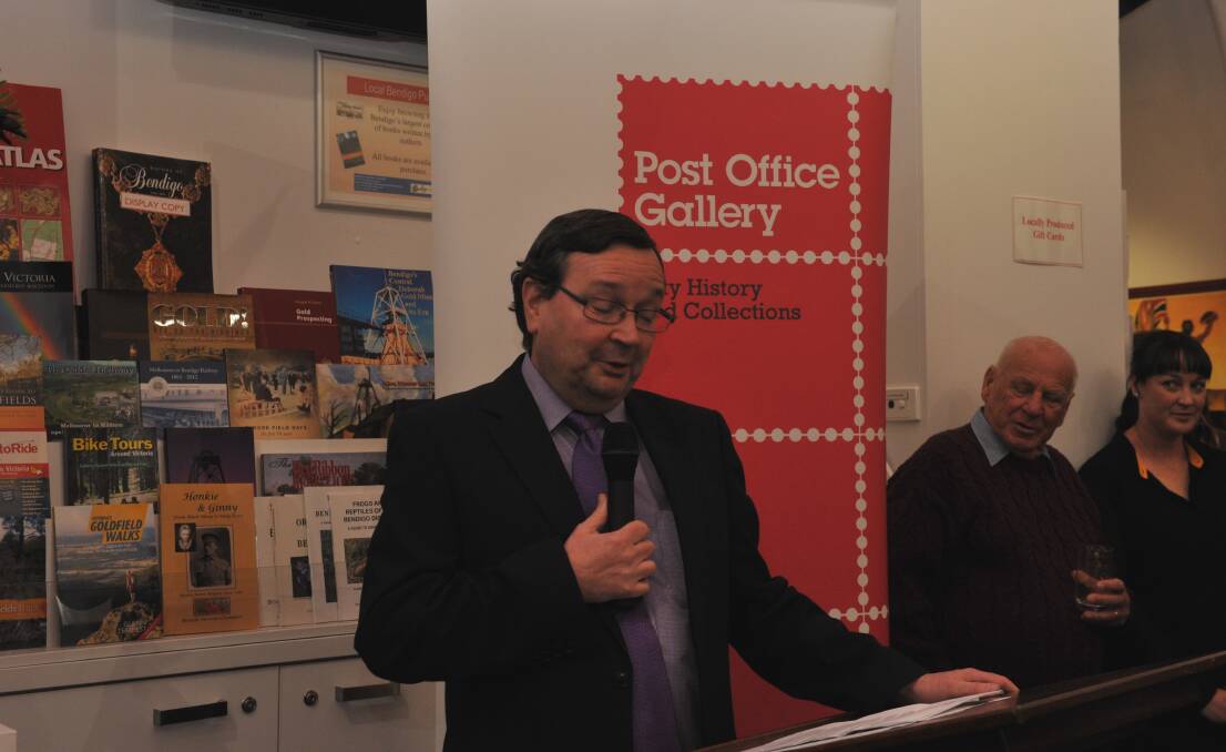 Representing the Victorian Police Museum, Dr Jim McCann opened the Crime & Punishment Exhibition: a history of Bendigo's law and order tonight at the Post Office Gallery.
