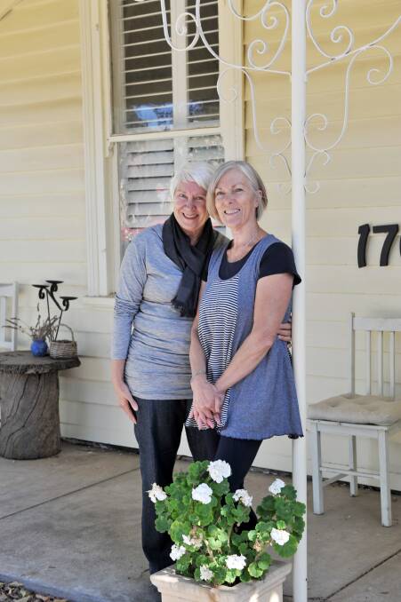 CITY CHARM: Chris Kettlewell with her sister Ros Nichols