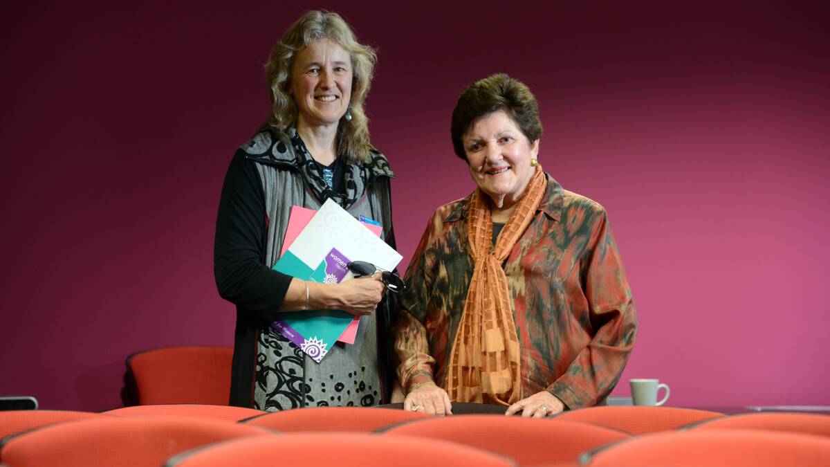 VALE: Former Victorian premier Joan Kirner in Bendigo with Linda Beilharz. Picture: JIM ALDERSEY