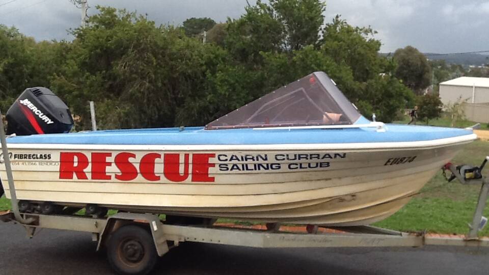 BEFORE: The 40-year-old Cairn Curran Sailing Club rescue boat.