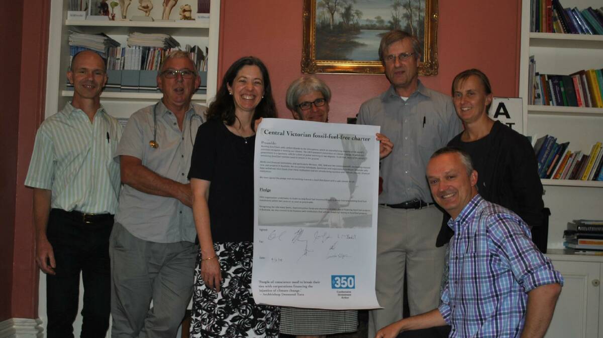 Doctors from the Mostyn St Clinic in Castlemaine have signed a pledge to divest from companies who support the fossil fuel industry. Picture: Castlemaine Divestment Action 