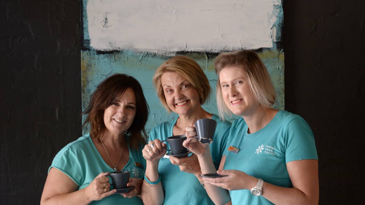 Staff at Make Your House A Home dressed in teal today ahead of the fundraiser tomorrow. Picture: JIM ALDERSEY 
