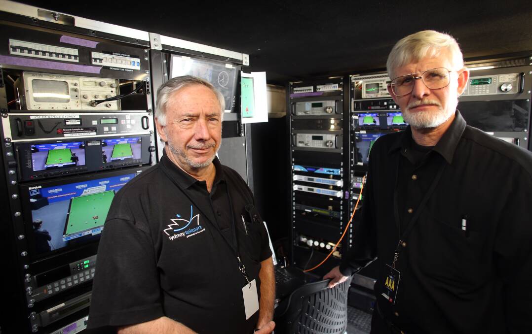 Satelite engineer John Baxter and technical manager Steve Sheers.