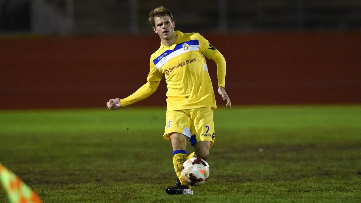 FC Bendigo captain Trent Waterson was on target from the penalty spot in the two-goal victory against Sunshine George Cross. 
