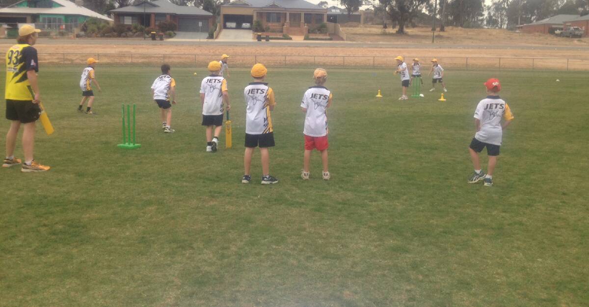FUN: Players at the Strathfieldsaye junior clinic. Picture: CONTRIBUTED
