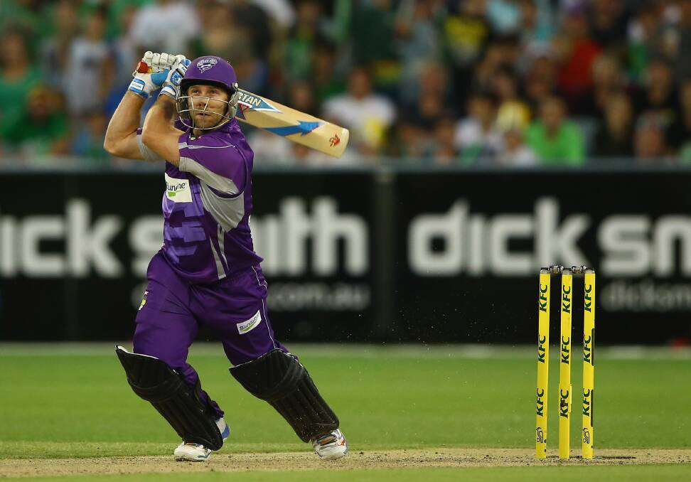 Aiden Blizzard playing for the Hobart Hurricanes in the Big Bash League.