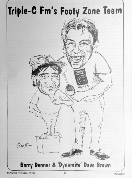 DUO: A caricature of Dave Brown and Barry Denner from the BFL guide.