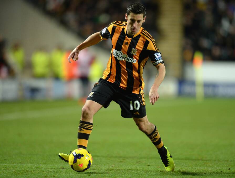 Melbourne City signing Robert Koren in action for Hull City in the English Premier League.