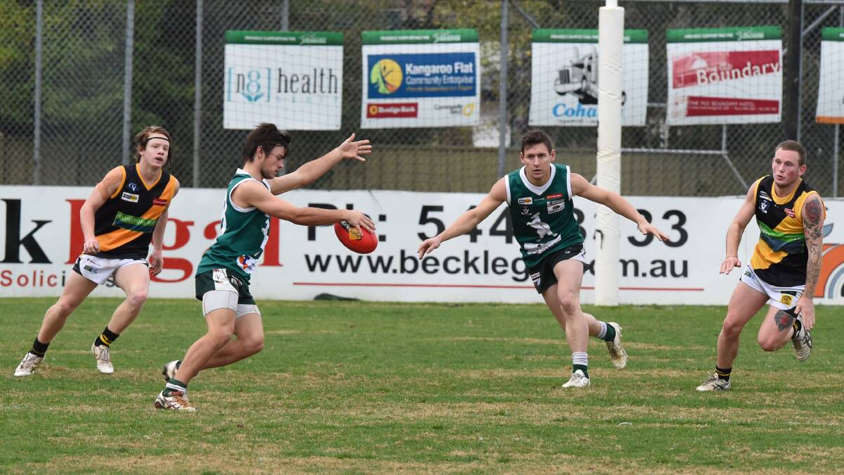 Kangaroo Flat and Kyneton played a 37-goal shoot-out at Dower Park on Saturday.