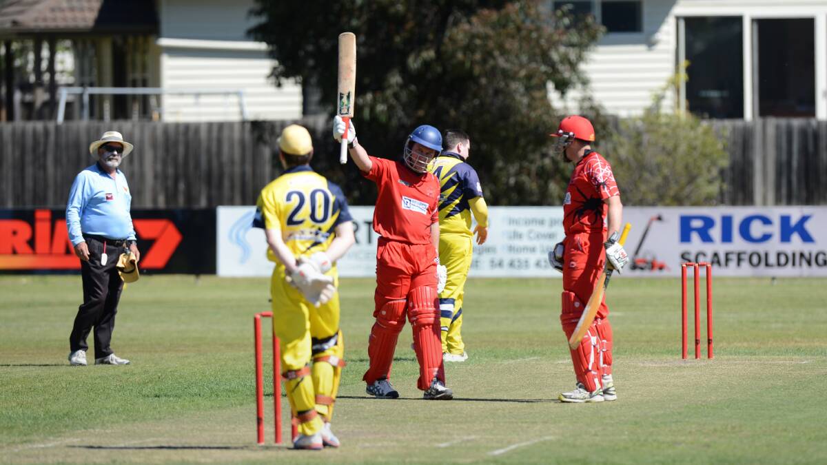 HISTORY IN THE MAKING: Heath Behrens after scoring his 25th century. Picture: JIM ALDERSEY