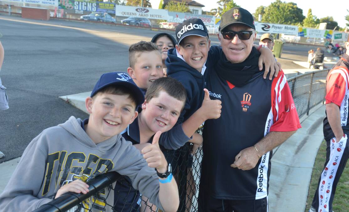 Coming back to Bendigo: Greg Matthews, pictured with members of the crowd at the QEO last November, will play in the Robyn Hookes Shield match.
