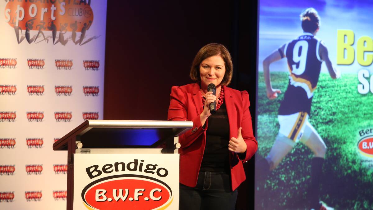 Lisa Chesters at Friday night's Bendigo Thunder season launch.