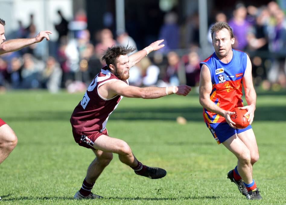 VETERAN: Brett Rogers is Marong’s leading goalkicker this year with eight.