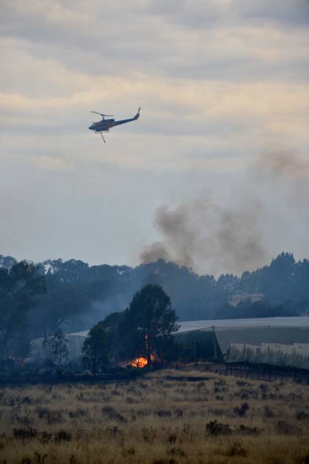 Harcourt North fire. Picture: BRENDAN McCARTHY