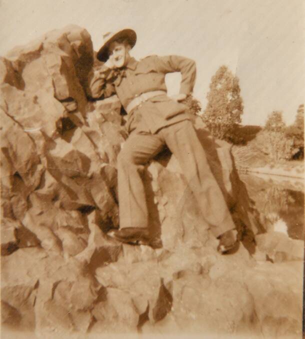 The Herb Dixon collection - posing on rocks. Yarra River.