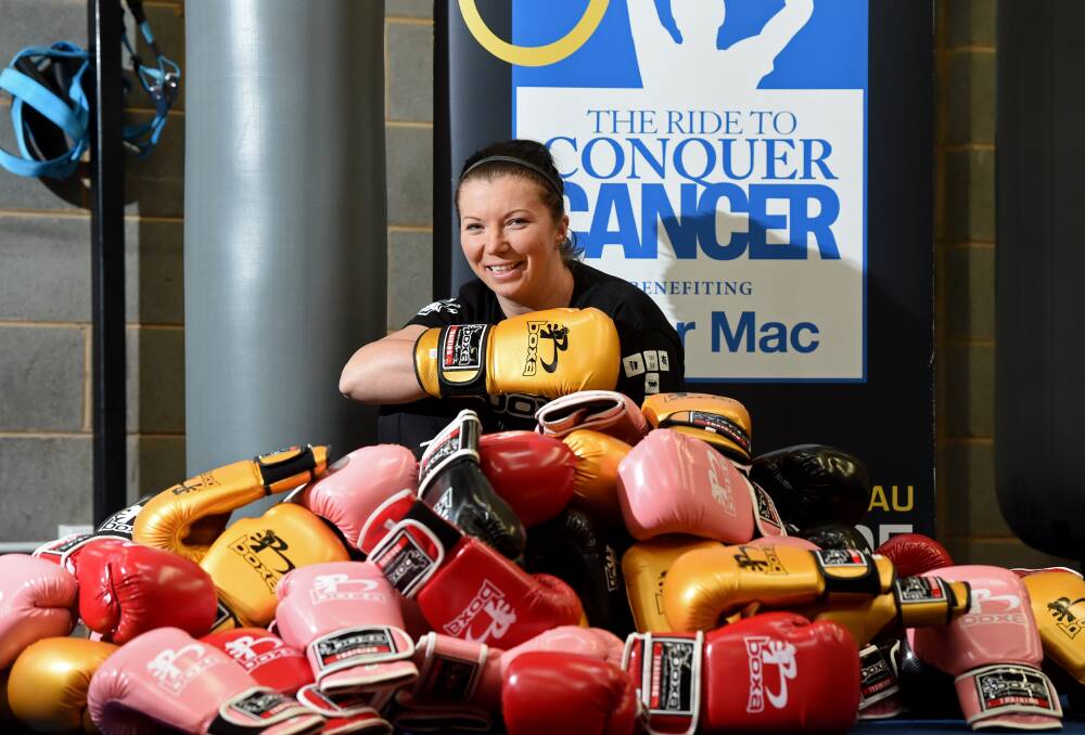READY TO RUMBLE: Lisa Nicholson is one of the organisers of the biggest boxing lesson world record attempt in Bendigo. Picture: JODIE DONNELLAN