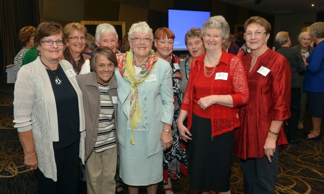 MUCH LOVED: Di Francis, second from left front, at a reunion of nurses who trained at Bendigo Hospital. Picture: BRENDAN McCARTHY