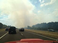 Suzanne Camm sent in these pictures of the Sunbury fire via the Addy iPhone app.