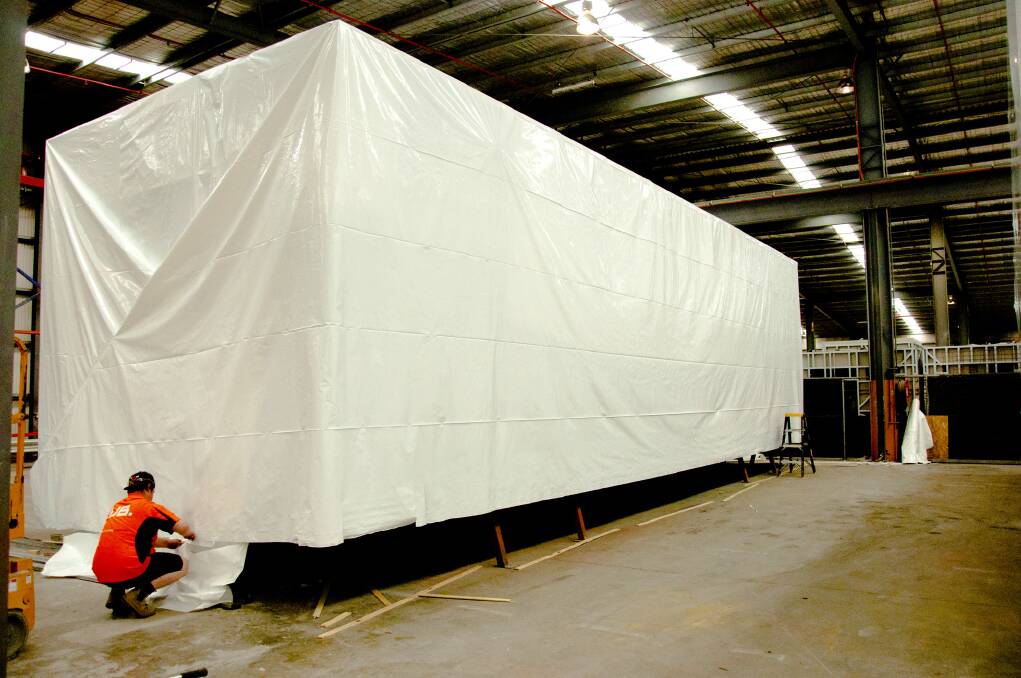 READY: A generic picture of a module being prepared for transportation from Hickory Group's Melbourne factory.