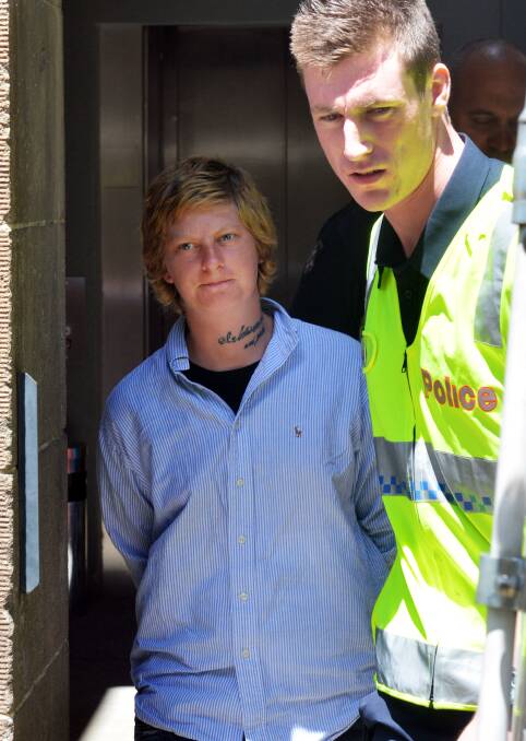 PLEA: Jayde Wallis leaving court yesterday after pleading guilty to stabbing her mother earlier this year.