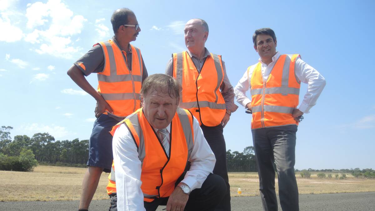 CONCERNED: Mark Weragoda, James Williams, Stan Liacos and Barry Lyons (front). Picture: JOSH FAGAN 