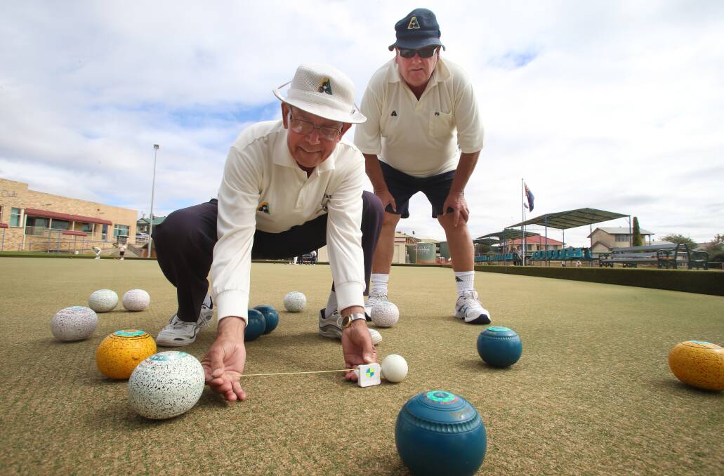 CLOSE CALL: Don Fuller and Bob D'Brass from Morwell. 
