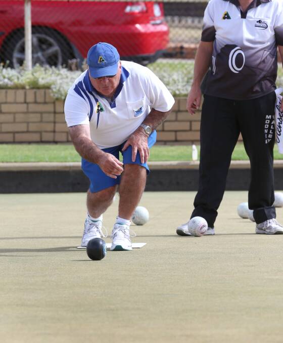 Day two of Country Week Bowls in Bendigo at Eaglehawk Bowling Club. 
Kevin O'Grady from Geelong Cement Bowling Club. Picture: PETER WEAVING