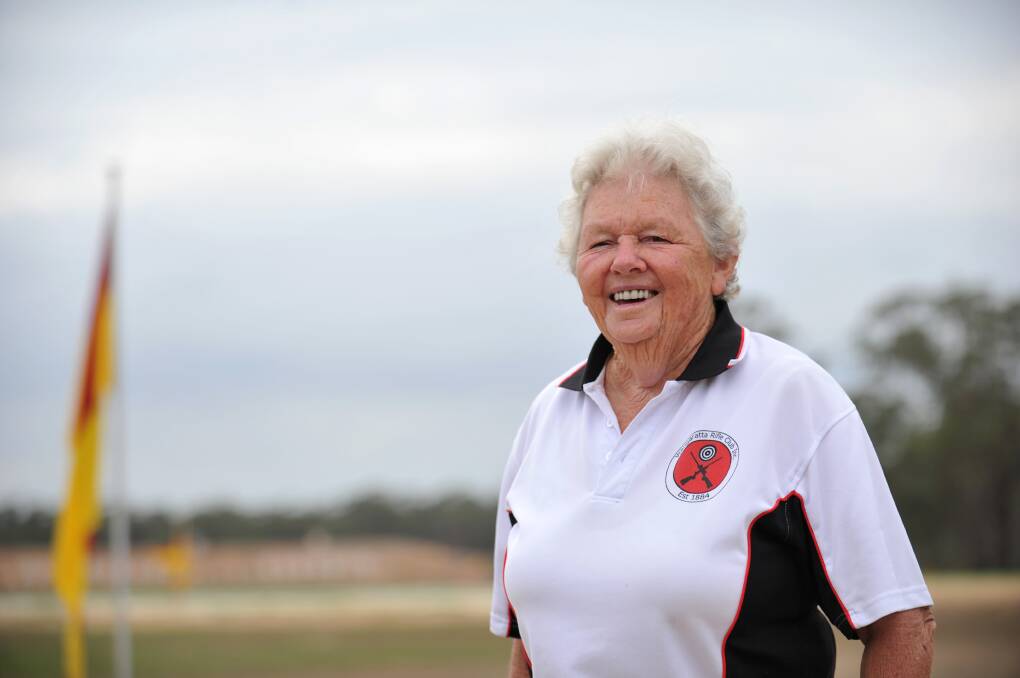 The Rifle State Championships. Joyce Asquith from the Wangaratta Rifle Club, Joyce has been shotting for 60 years. Picture: JODIE DONNELLAN 
