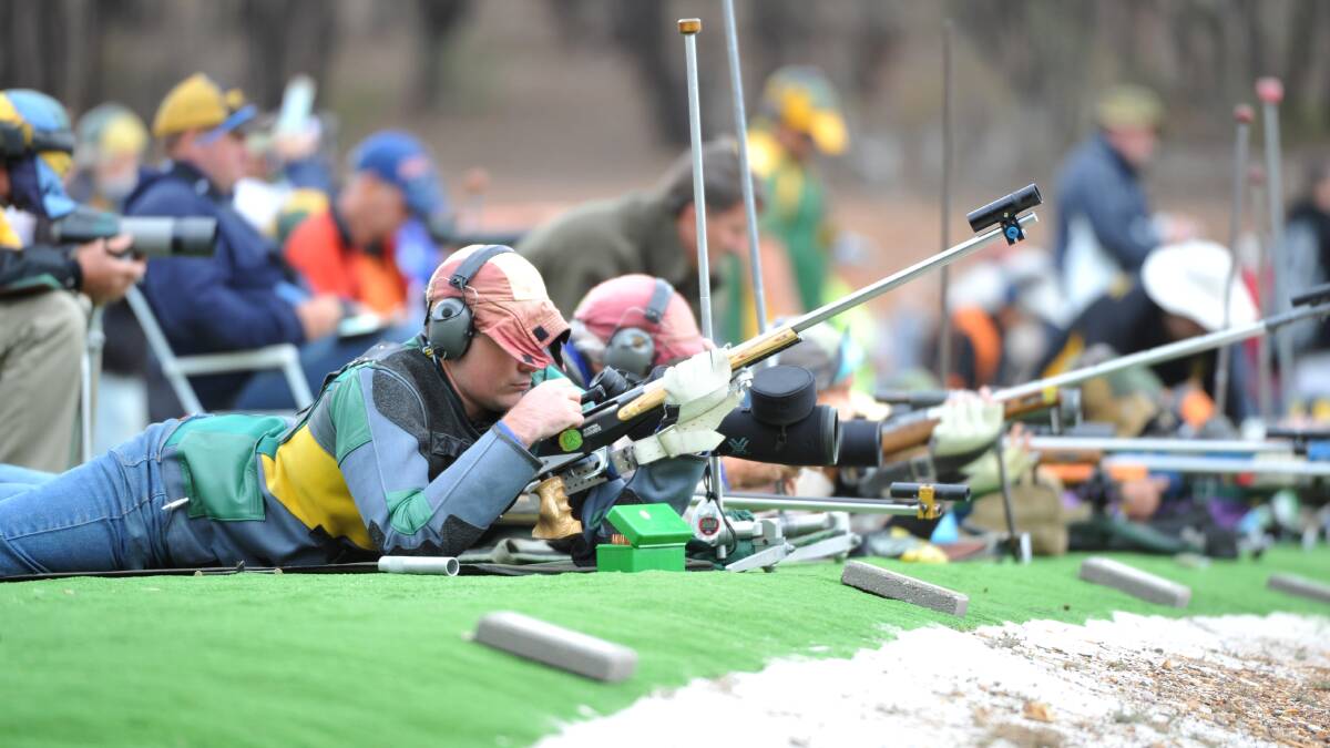 The Rifle State Championships. Matthew Pozzebon from Muswellbrook.
Picture: JODIE DONNELLAN 