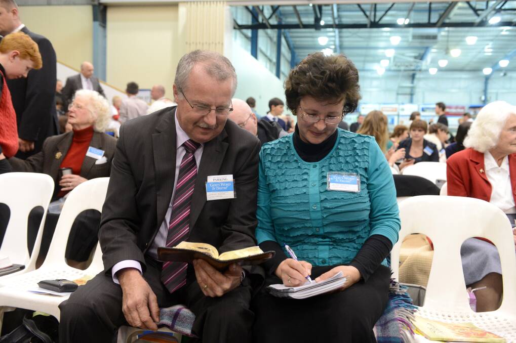 Claudio and Anita Alonge at the District Convention of Jehovah's Witnesses. 
Picture: JIM ALDERSEY

