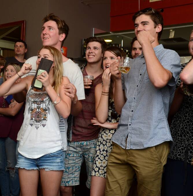 Punters watching the Melbourne Cup at the One Tree Hill Hotel. Picture: JIM ALDERSEY

